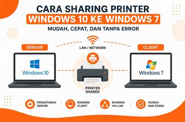 Cara Sharing Printer Metode LAN