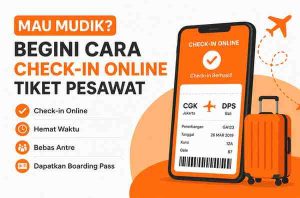 Cara Check-In Online Tiket Pesawat