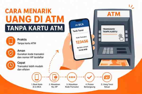 Cara Menarik Uang di ATM Tanpa Kartu ATM