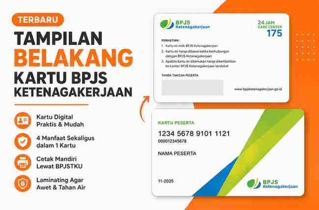 Download Tampilan Belakang Kartu BPJS Ketenagakerjaan Terbaru