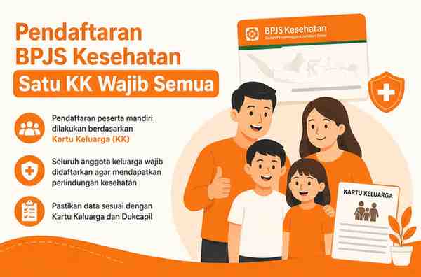 Pendaftaran BPJS Kesehatan Satu KK Wajib Semua